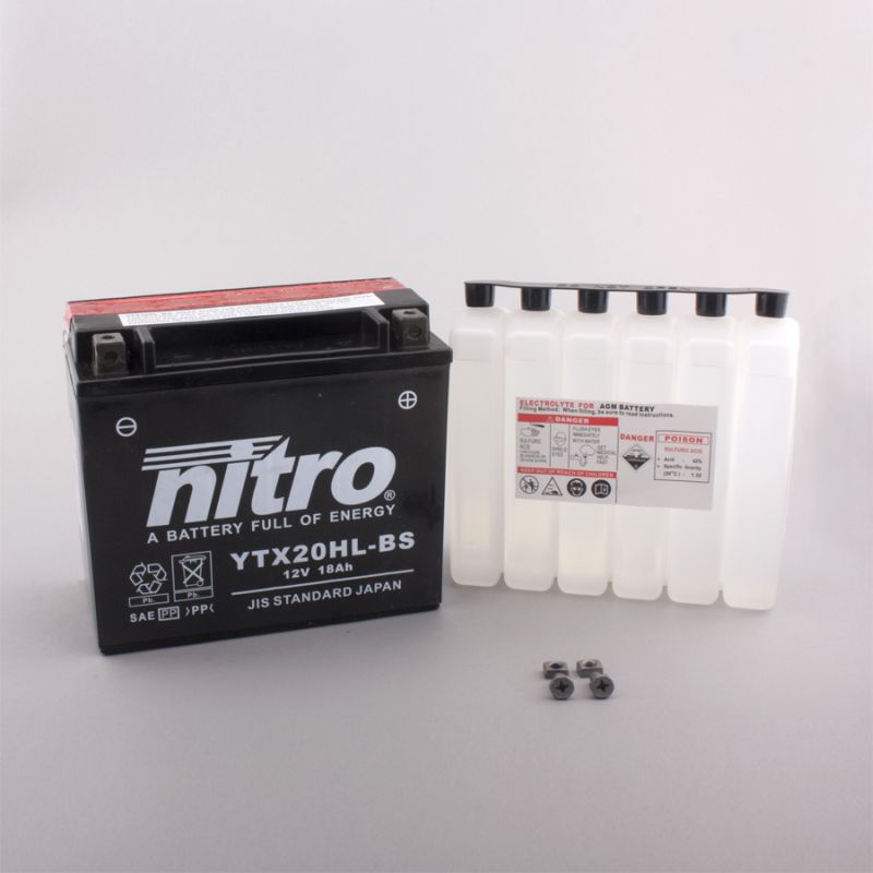 AFAM NITRO YTX20HL-BS AGM open with acid pack HP 14NTX20HL-BS(dimensions L:175,W:87,H:155)